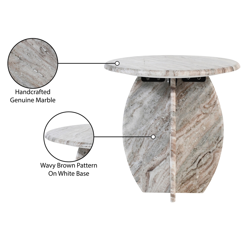 Meridian Furniture Formentera Brown End Table