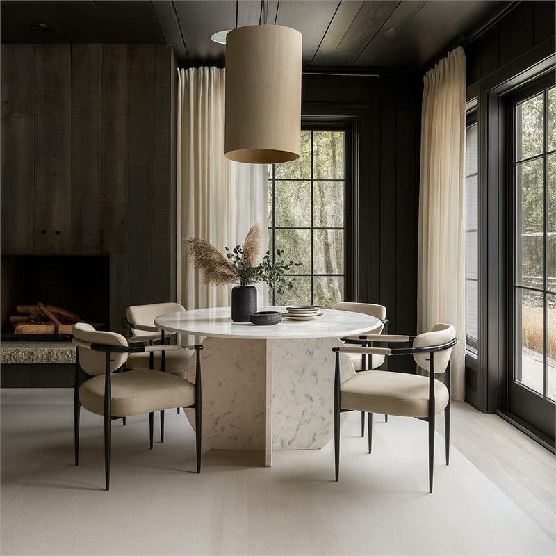 Meridian Furniture Formentera White Dining Table