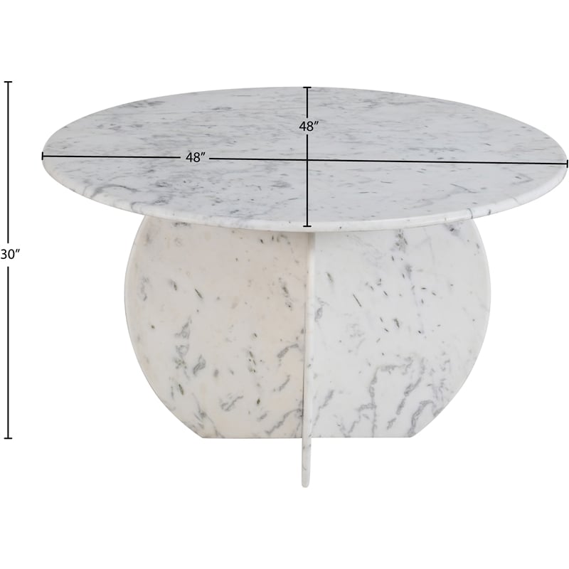 Meridian Furniture Formentera White Dining Table