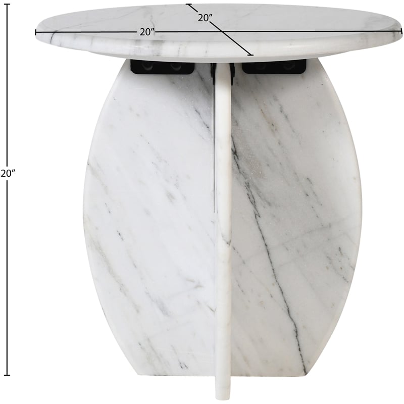 Meridian Furniture Formentera White End Table