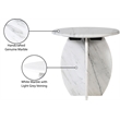 Meridian Furniture Formentera White End Table
