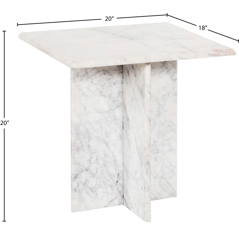 Meridian Furniture Verona White End Table