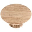 Meridian Furniture Genoa Beige Travertine Stone Coffee Table