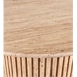 Meridian Furniture Genoa Beige Travertine Stone Coffee Table