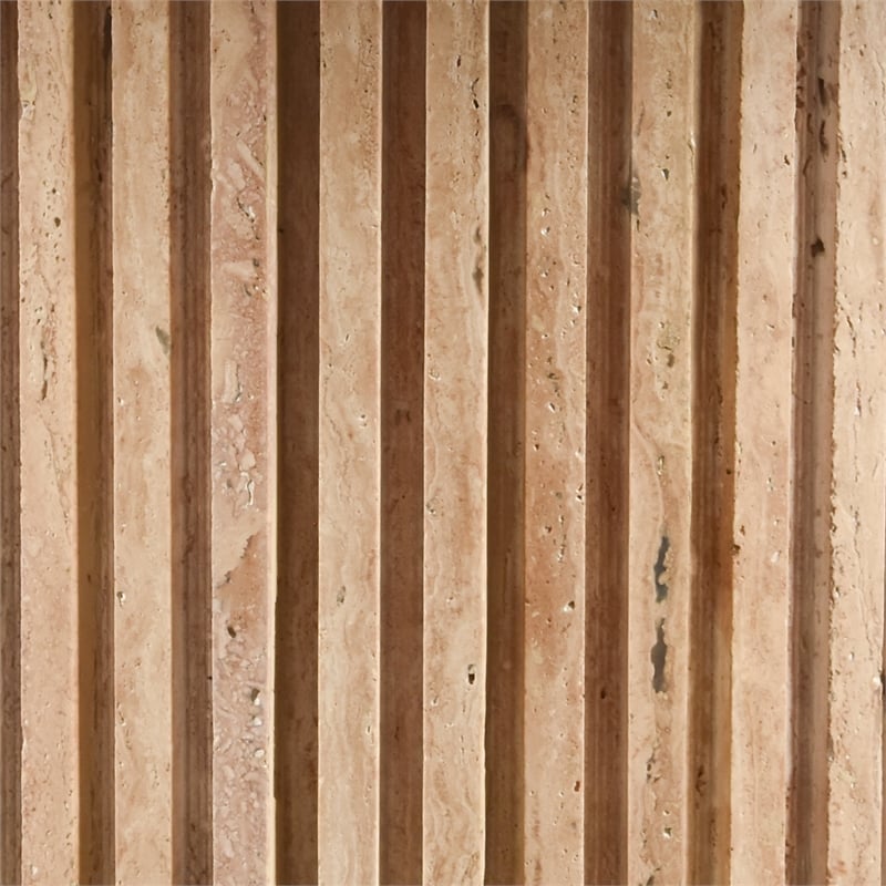 Meridian Furniture Genoa Beige Travertine Stone Dining Table