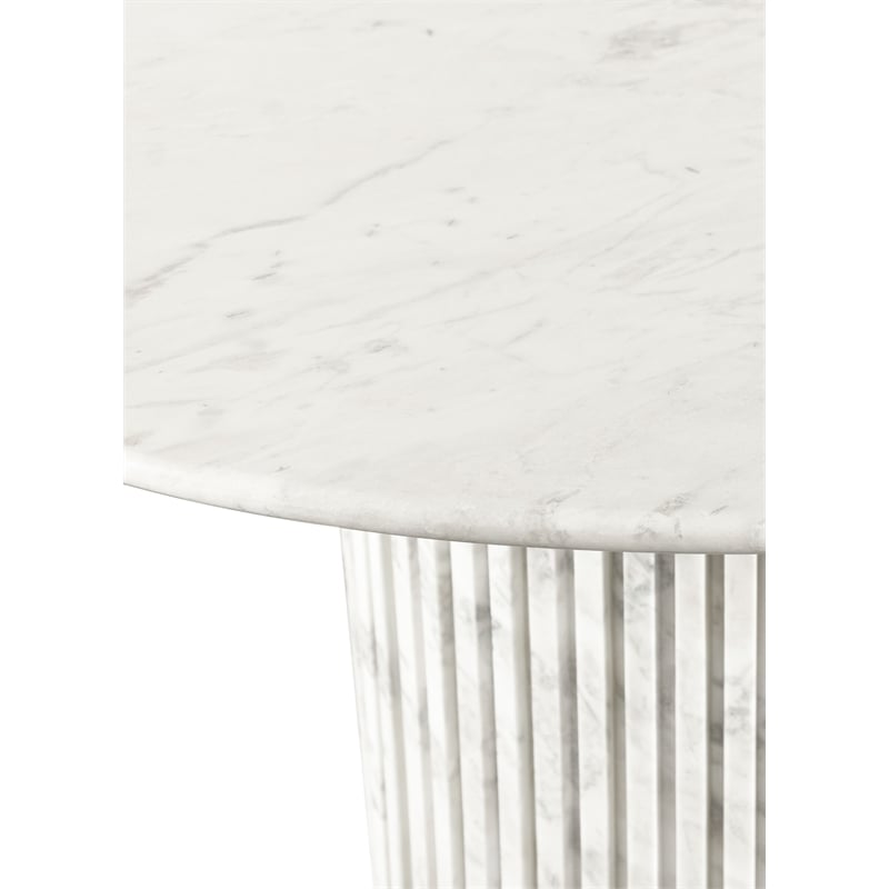 Meridian Furniture Genoa White Marble Dining Table