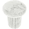 Meridian Furniture Genoa White Marble End Table