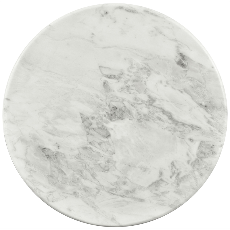 Meridian Furniture Genoa White Marble End Table