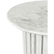 Meridian Furniture Genoa White Marble End Table
