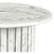 Meridian Furniture Genoa White Marble End Table