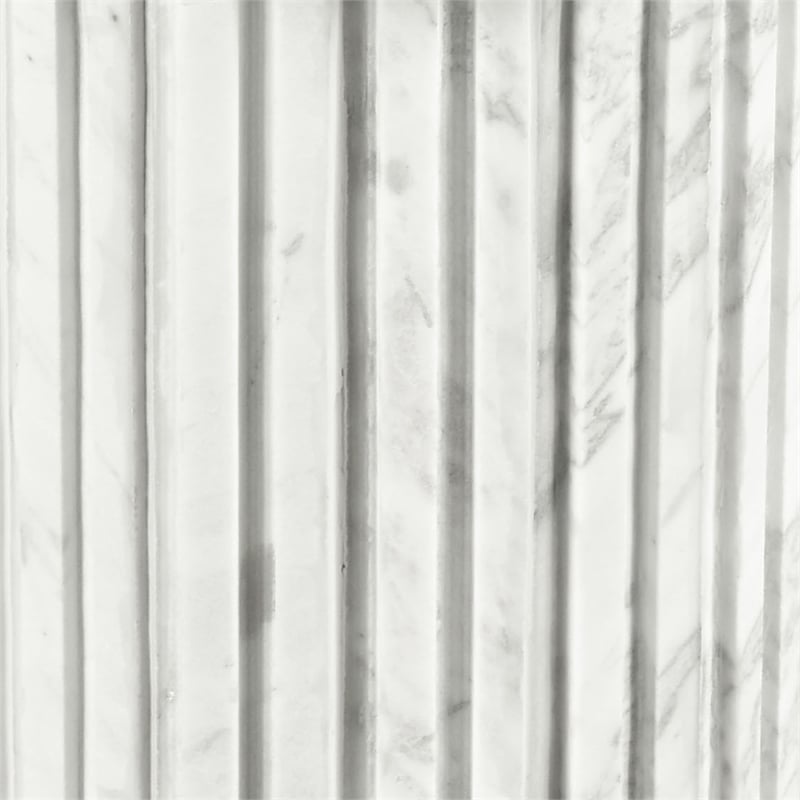 Meridian Furniture Genoa White Marble End Table