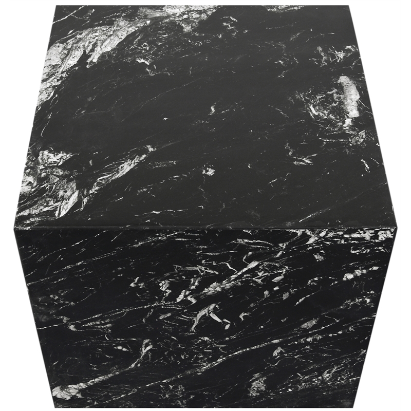 Meridian Furniture Bolzano Black Marble End Table