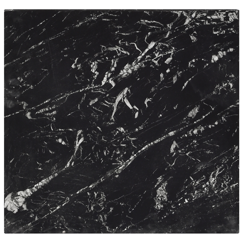Meridian Furniture Bolzano Black Marble End Table