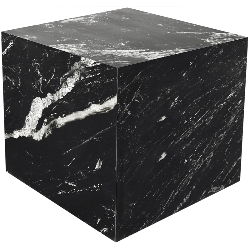 Meridian Furniture Bolzano Black Marble End Table