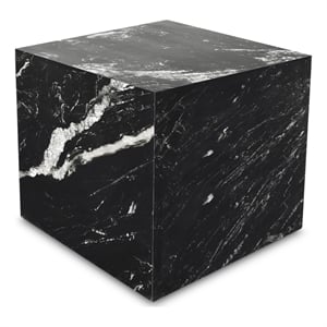 Meridian Furniture Bolzano Black Marble End Table