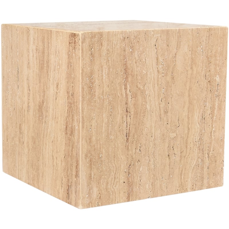 Meridian Furniture Bolzano Beige Travertine End Table