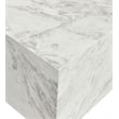 Meridian Furniture Bolzano White Marble End Table