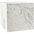 Meridian Furniture Bolzano White Marble End Table