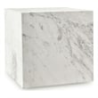 Meridian Furniture Bolzano White Marble End Table