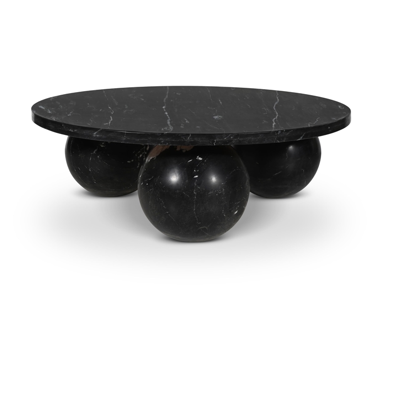 Meridian Furniture Spherical Black Marble Coffee Table