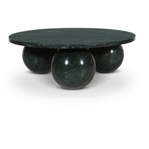 Meridian Furniture Spherical Green Forest Marble Coffee Table