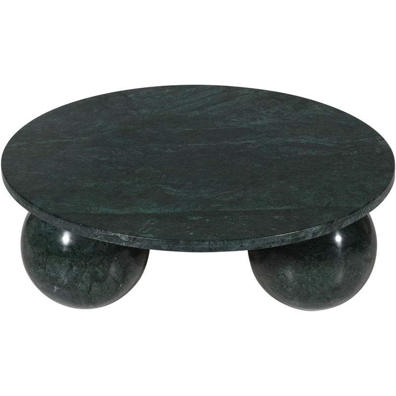 Meridian Furniture Spherical Green Forest Marble Coffee Table