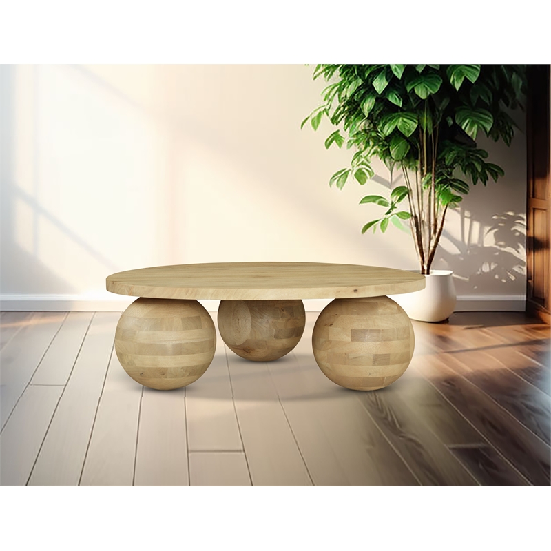 Meridian Furniture Spherical Natural Oak Coffee Table
