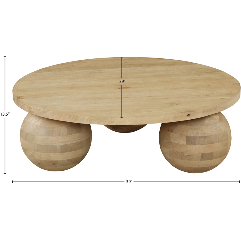 Meridian Furniture Spherical Natural Oak Coffee Table