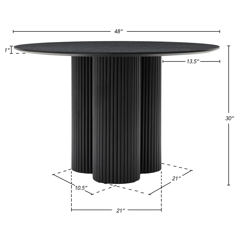 Meridian Furniture Simba Black Dining Table