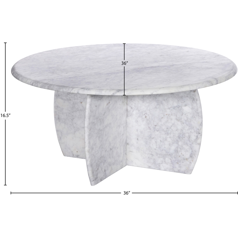 Meridian Furniture Formentera White Coffee Table