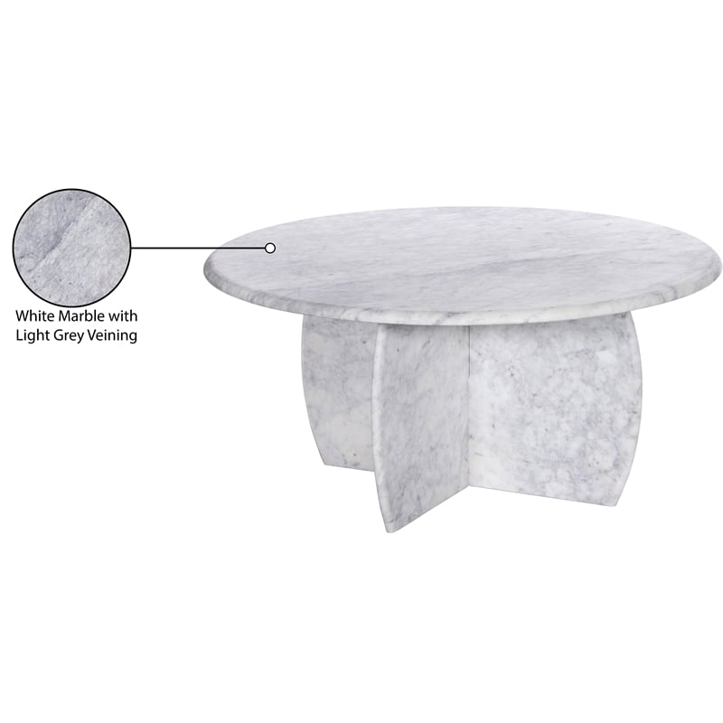 Meridian Furniture Formentera White Coffee Table