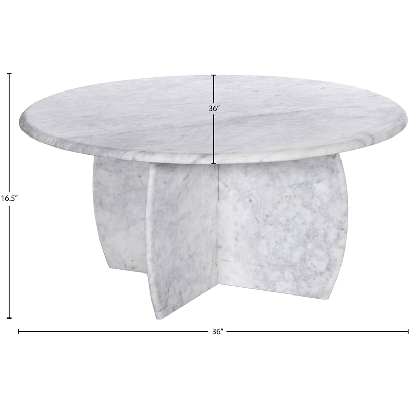 Meridian Furniture Formentera White Coffee Table