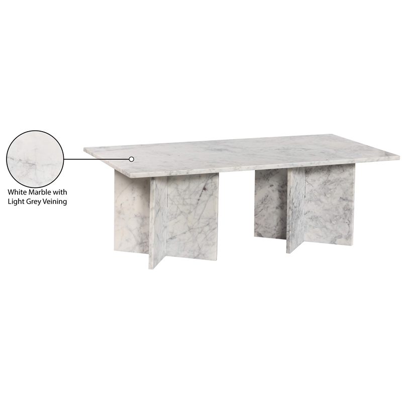 Meridian Furniture Verona White Coffee Table