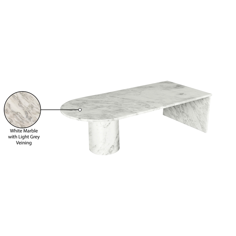 Meridian Furniture Salerno White Coffee Table