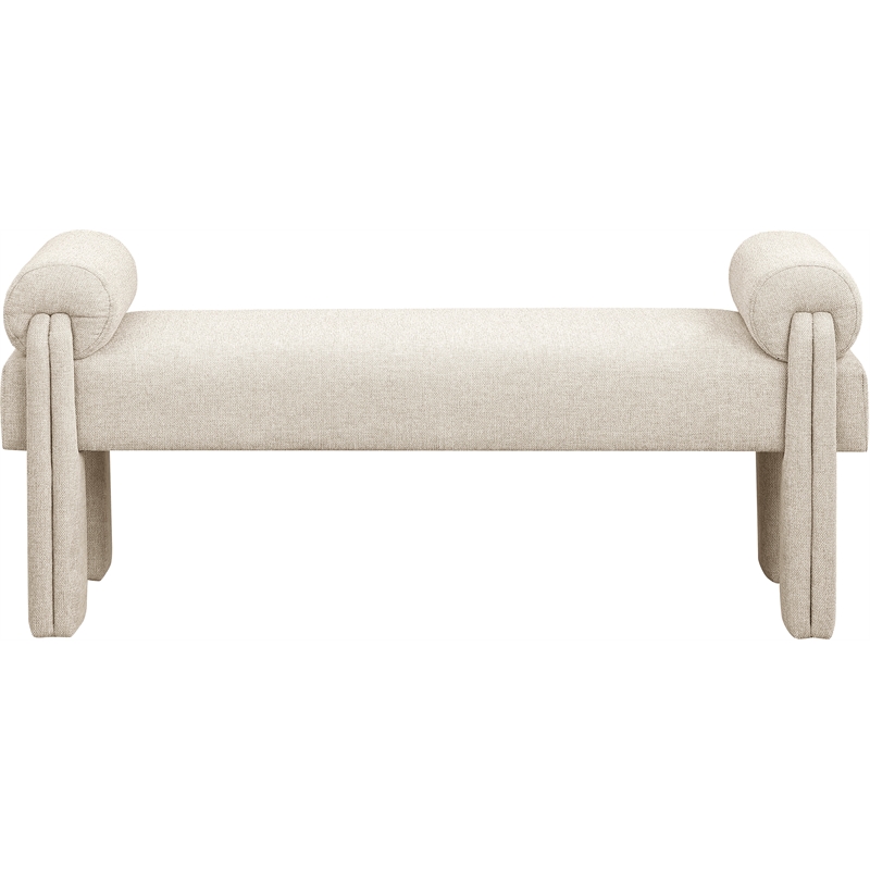 Meridian Furniture Stefano Beige Fabric Bench