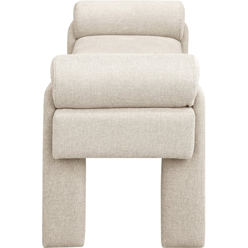Meridian Furniture Stefano Beige Fabric Bench