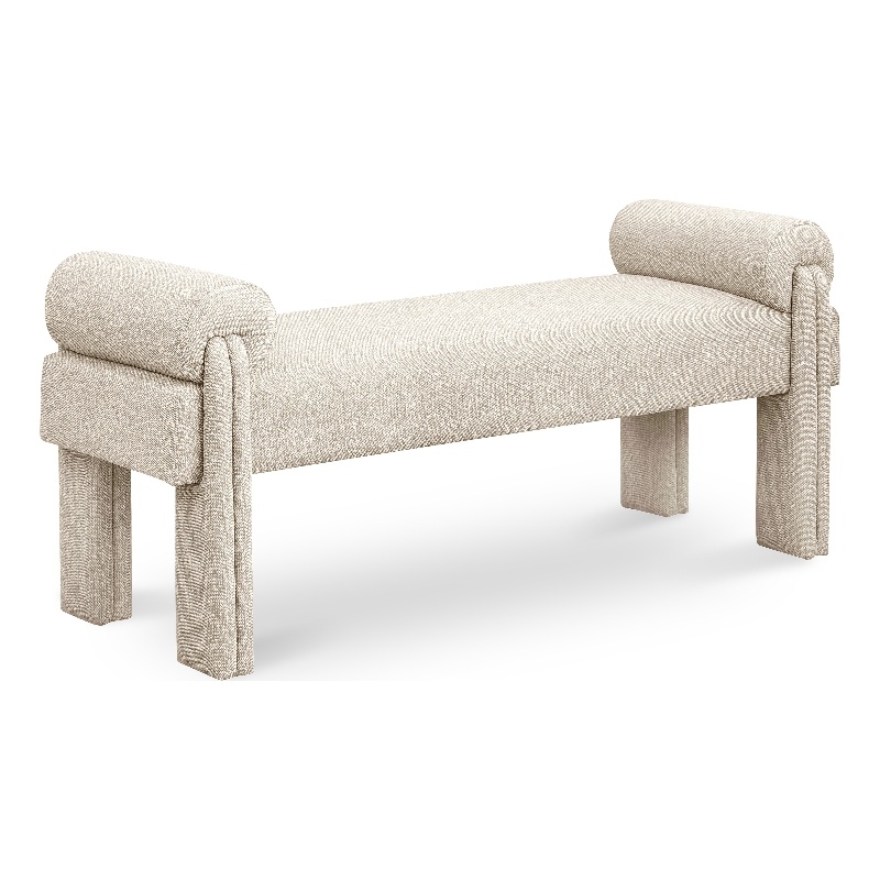 Meridian Furniture Stefano Beige Fabric Bench