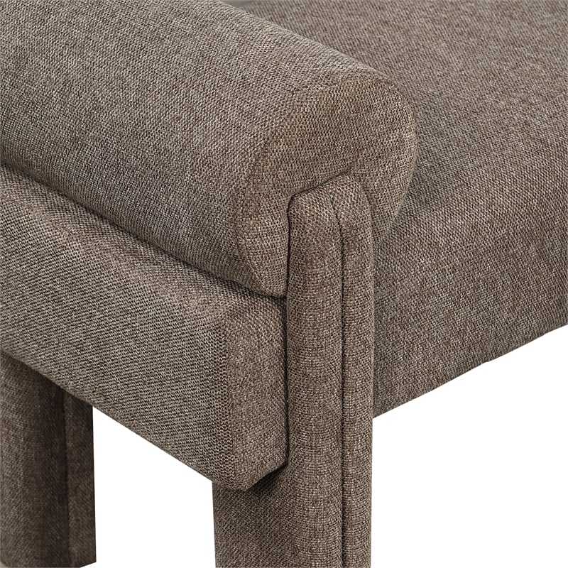Meridian Furniture Stefano Brown Fabric Bench