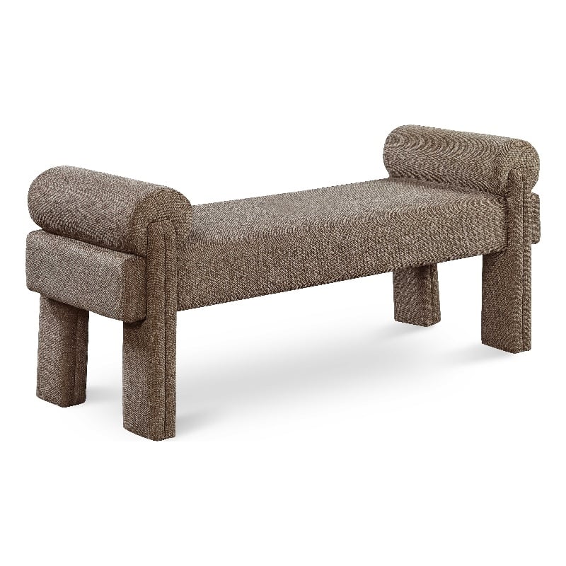 Meridian Furniture Stefano Brown Fabric Bench