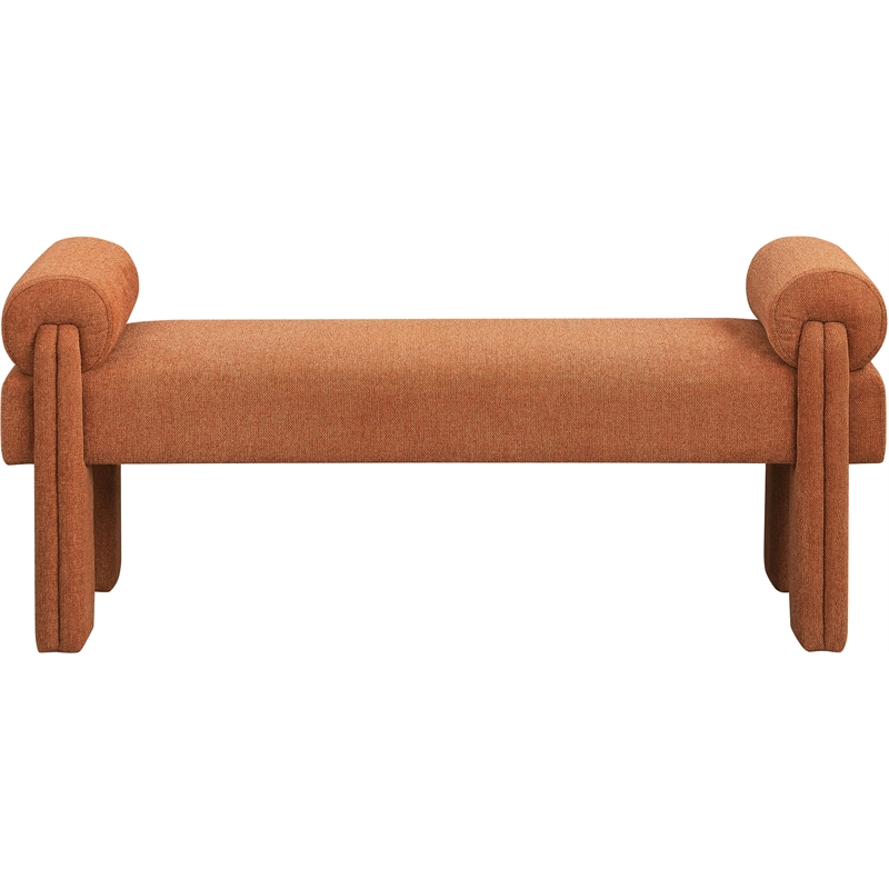 Meridian Furniture Stefano Cognac Fabric Bench