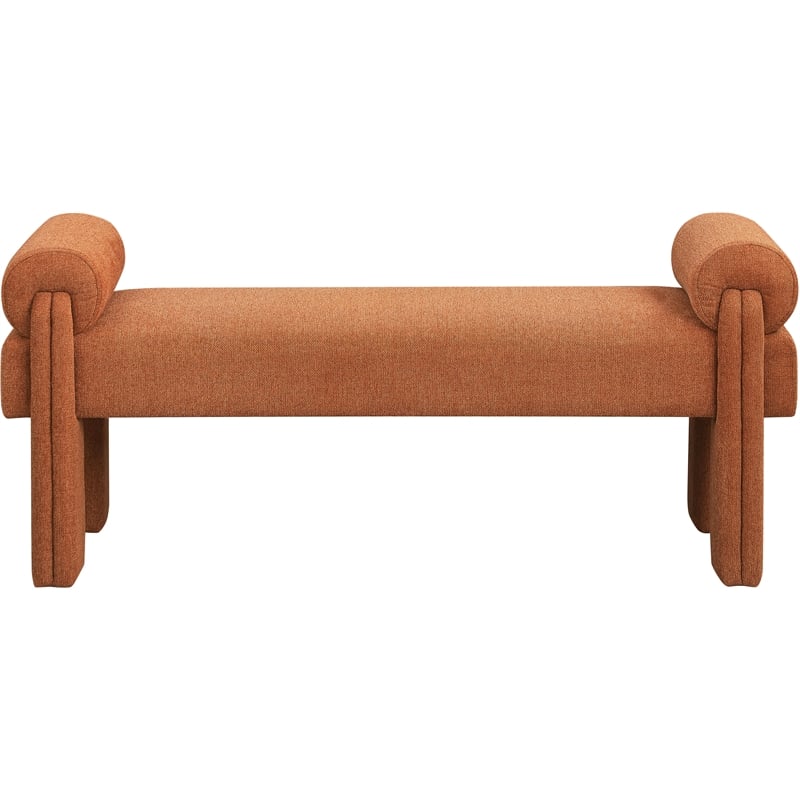 Meridian Furniture Stefano Cognac Fabric Bench
