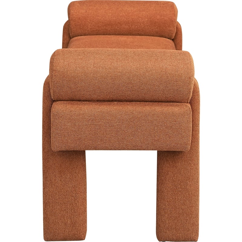 Meridian Furniture Stefano Cognac Fabric Bench