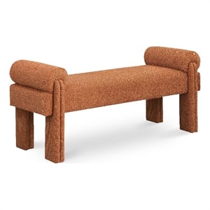 Meridian Furniture Stefano Cognac Fabric Bench