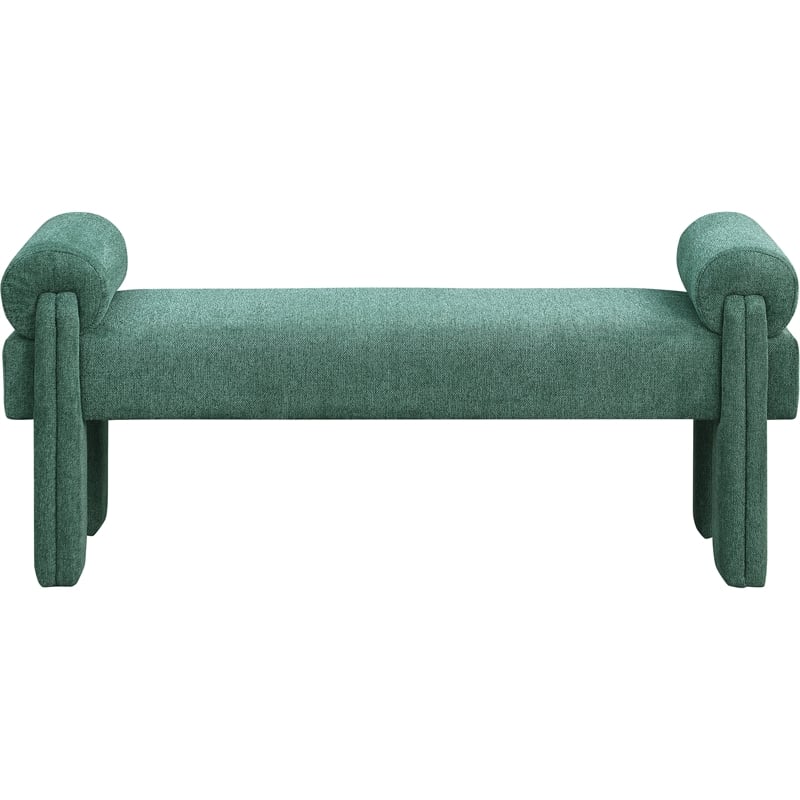 Meridian Furniture Stefano Green Fabric Bench