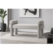 Meridian Furniture Stefano Grey Fabric Bench