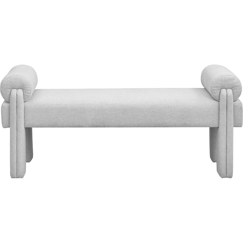 Meridian Furniture Stefano Grey Fabric Bench