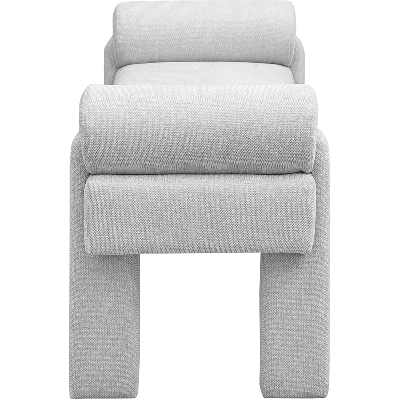 Meridian Furniture Stefano Grey Fabric Bench