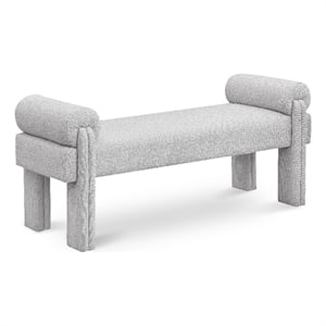 Meridian Furniture Stefano Grey Fabric Bench