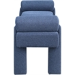 Meridian Furniture Stefano Navy Fabric Bench