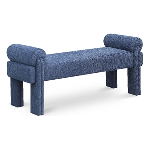 Meridian Furniture Stefano Navy Fabric Bench